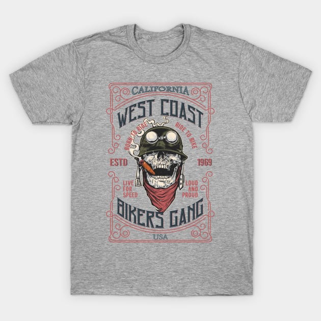 West coast biker gang T-Shirt by Teefold